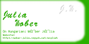 julia wober business card